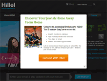 Tablet Screenshot of hillel.org